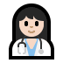 👩🏻‍⚕️ woman health worker: light skin tone display on Windows